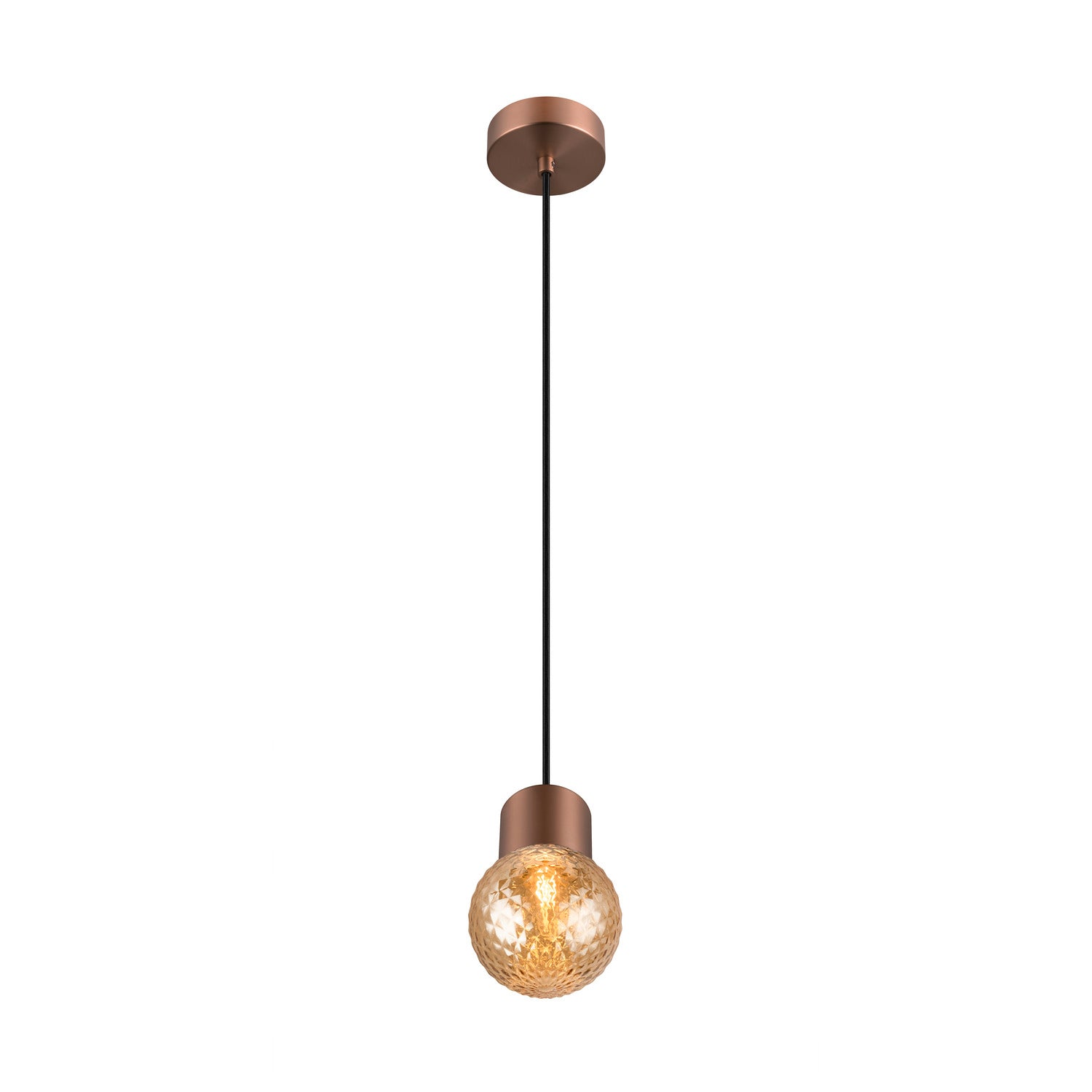 VARYT abajur de vidro, Diamant amber
