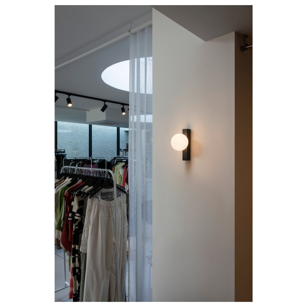 SUN, Aplique de parede, quadrado, 1x máx. 40 W, LED, G9, PHASE, preto