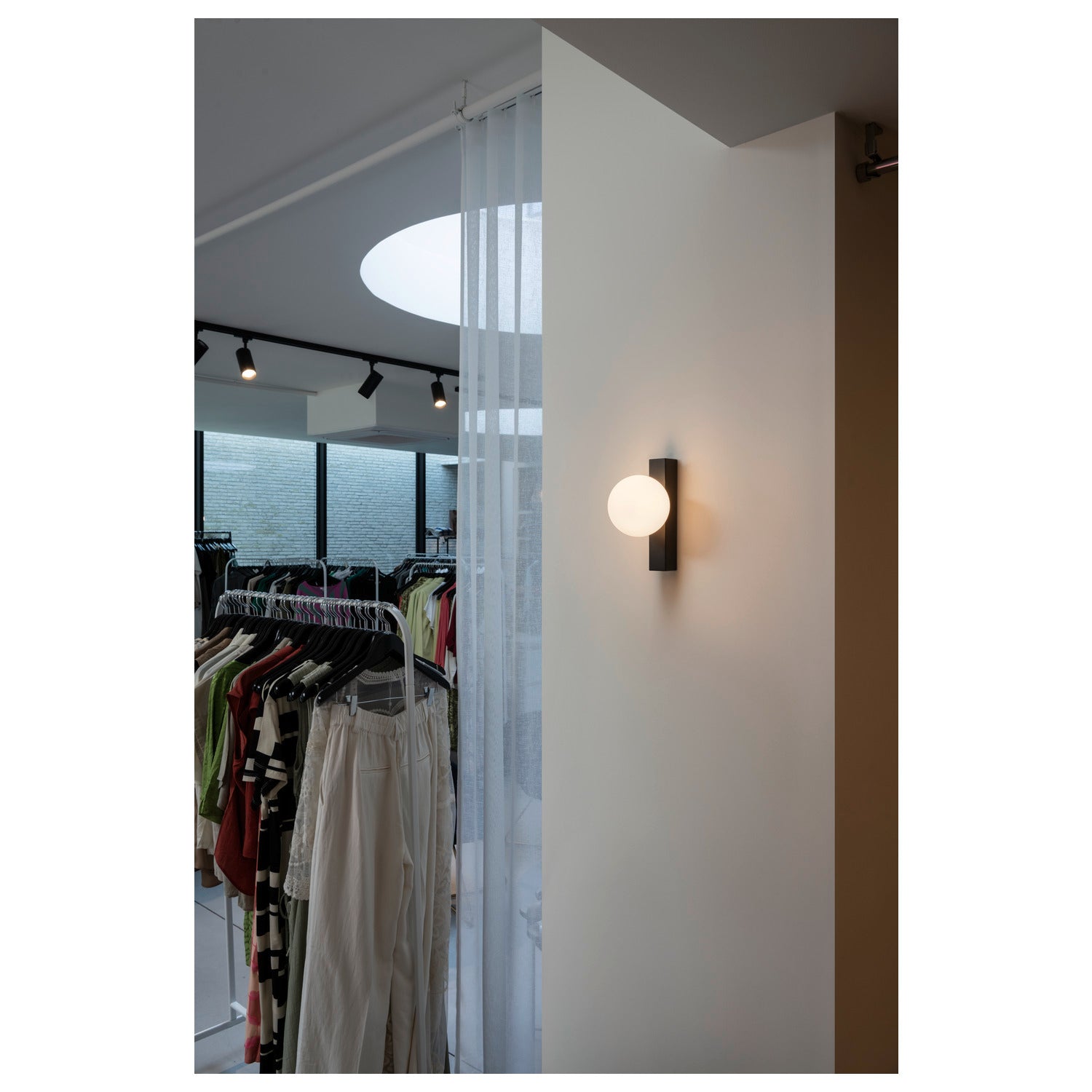 SUN, Aplique de parede, quadrado, 1x máx. 40 W, LED, G9, PHASE, preto