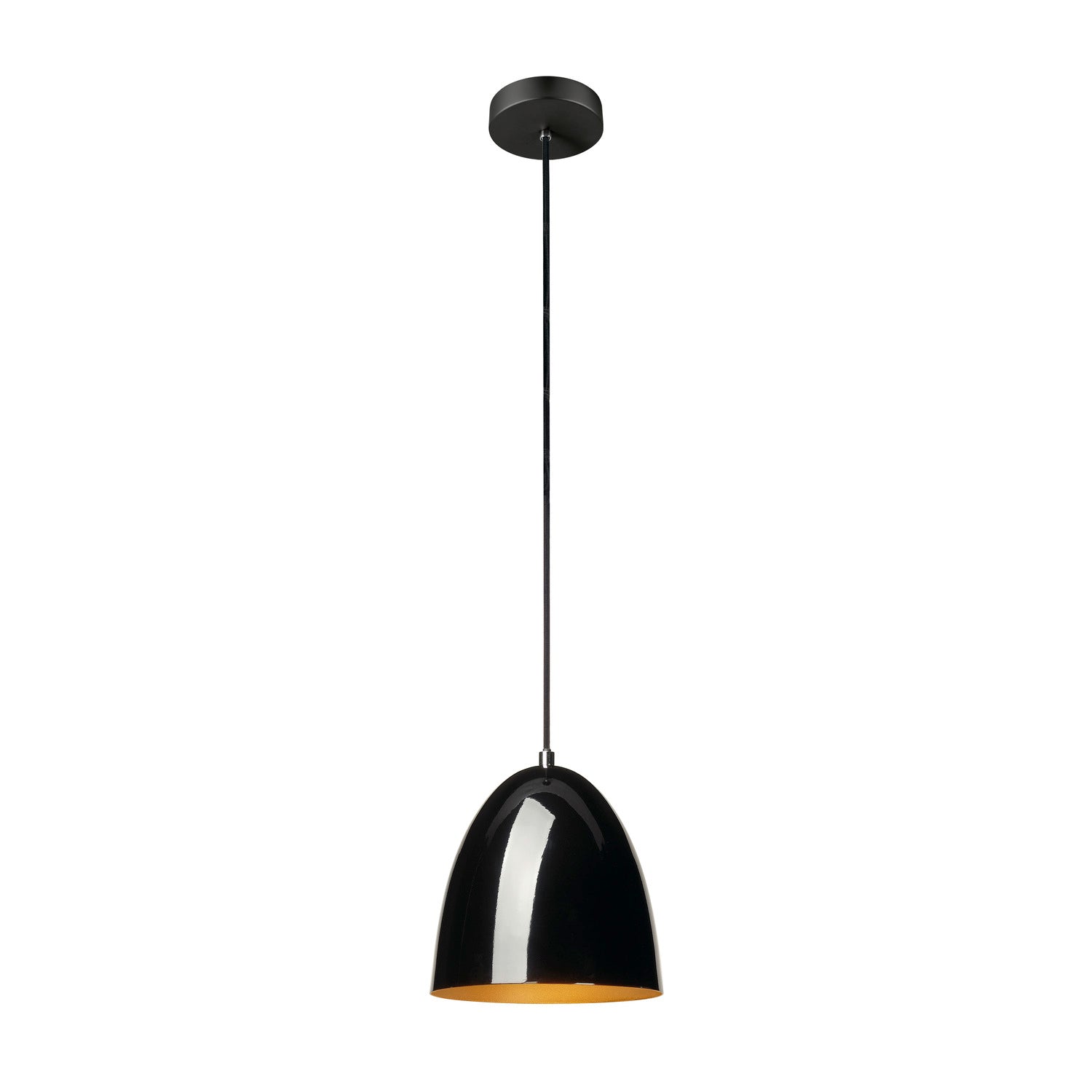 PARA CONE 20, candeeiro suspenso, comprimento do pendente 250 cm, E27, 1x máx. 60 W, dourado / preto