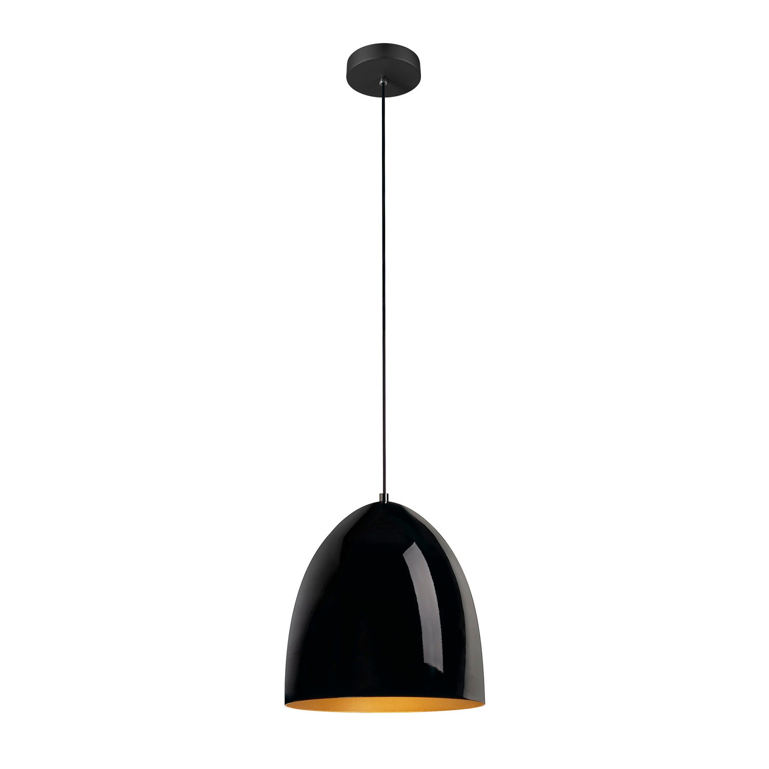 PARA CONE 30, candeeiro suspenso, comprimento do pendente 250 cm, E27, 1x máx. 60 W, preto / dourado