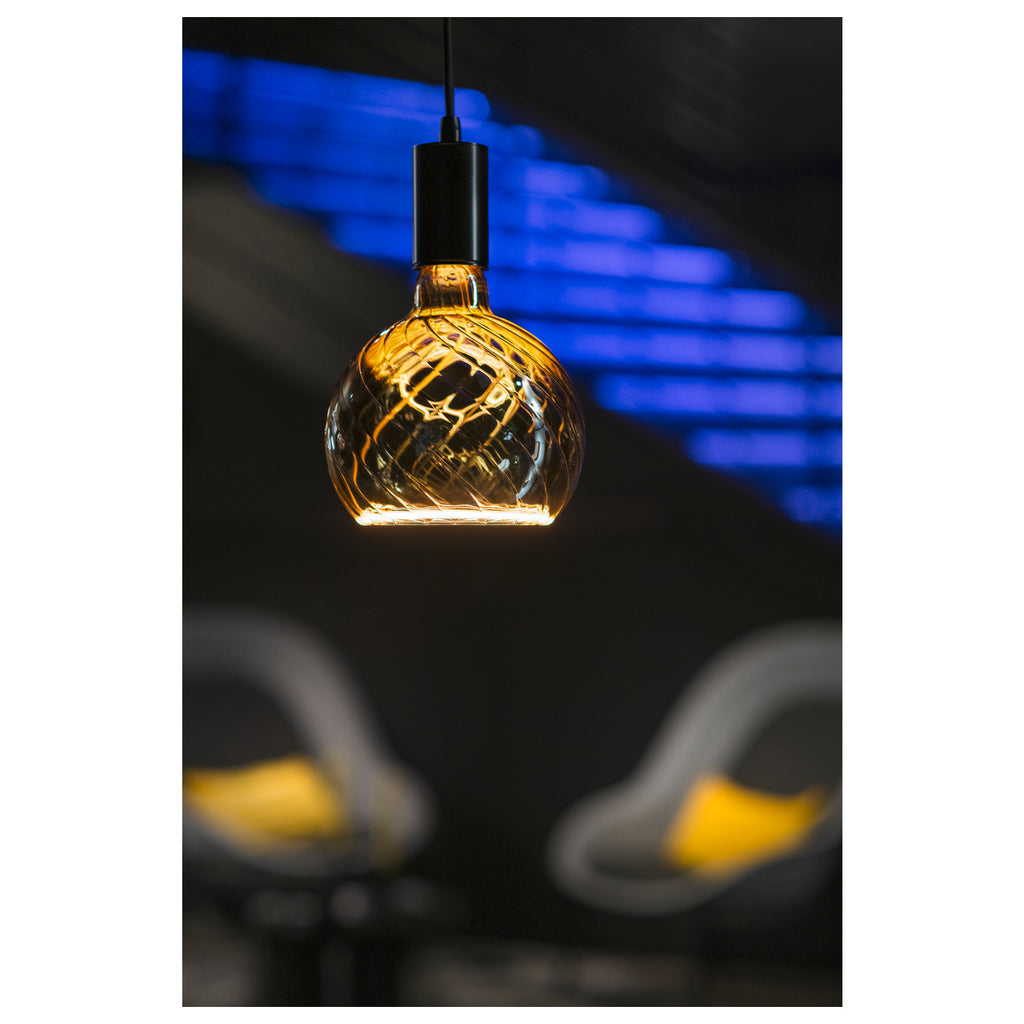 LEUCHTMITTEL - Globo Flutuante LED 150 torcido, lâmpada LED, cinza esfumado, E27, PHASE, 6 W, 1900 K