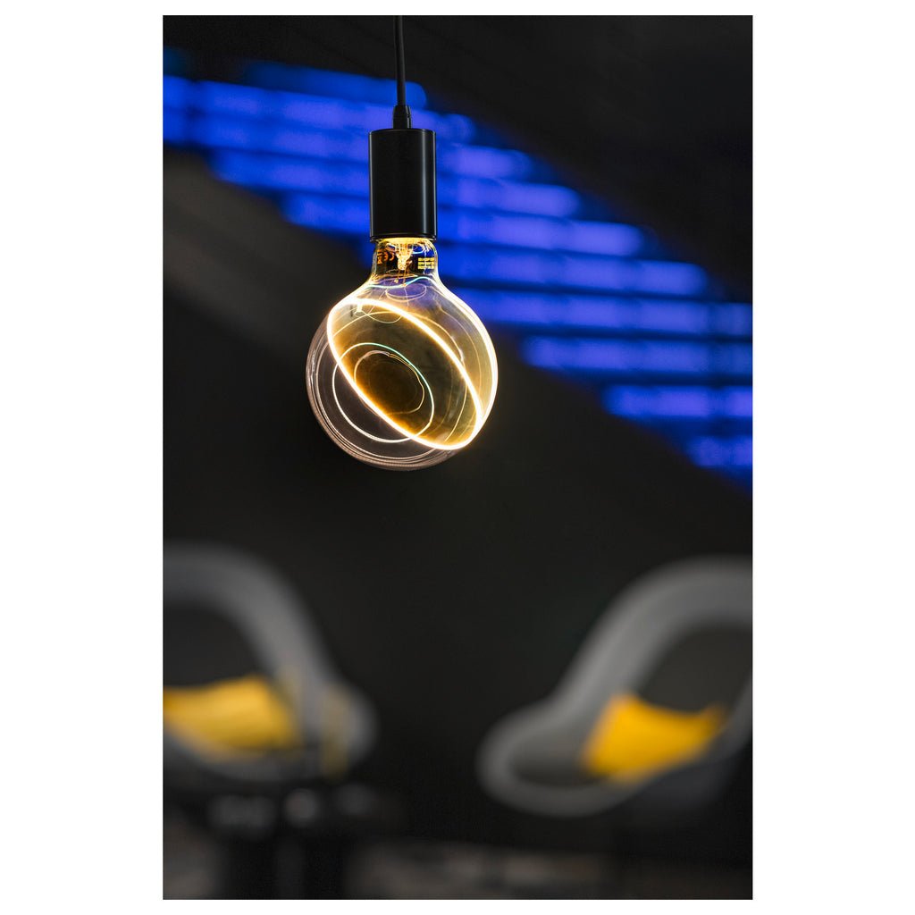 LEUCHTMITTEL - LED Globo Ilusão 125 topo inclinado, lâmpada LED, esfumado, E27, PHASE, 5 W, 2200 K