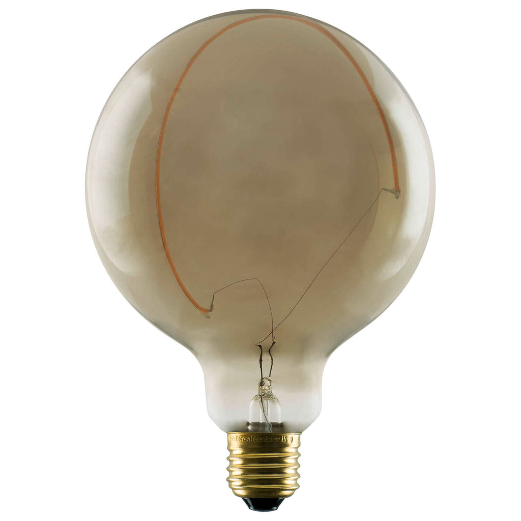 LEUCHTMITTEL - LED Ilusão Globo 125 Crescente inclinado, lâmpada LED, esfumado, E27, PHASE, 6 W, 1900 K