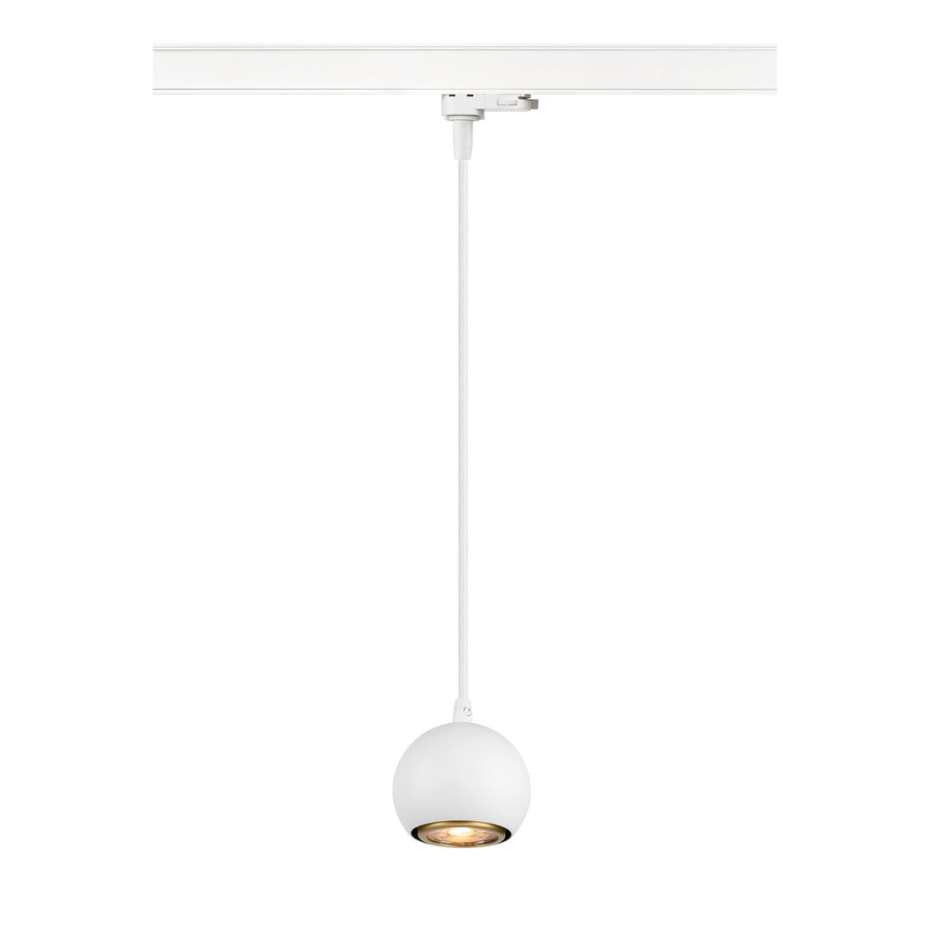 LIGHT EYE® 90, luminária pendente 3~, GU10, comprimento do pendente 150 cm, 1x máx. 6 W, branco mate