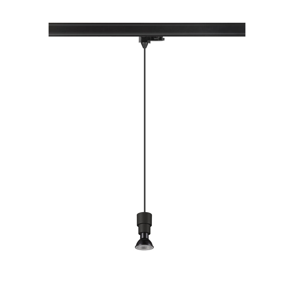 PURI 2.0 Basic, 3~ candeeiro suspenso, GU10, comprimento do pendente 200 cm, 1x máx. 6 W, preto