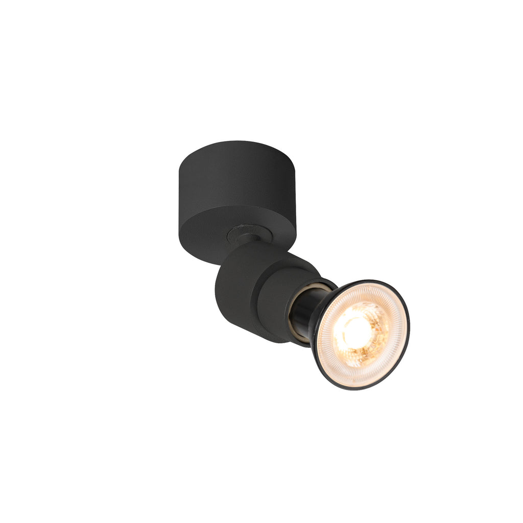 PURI 2.0 Basic, aplique de parede e teto, redondo, 1x máx. 6 W GU10, preto