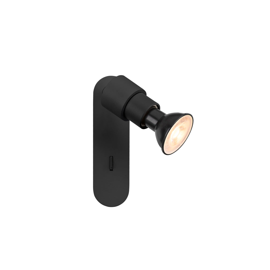 PURI 2.0 Basic, aplique de parede e teto, interruptor, redondo, 1x máx. 6 W GU10, preto
