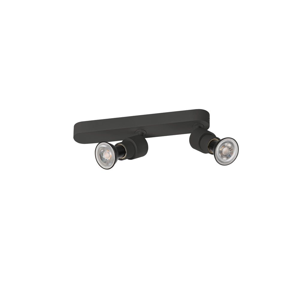 PURI 2.0 Basic, aplique de parede e teto, assimétrico, redondo, 2 x máx. 6 W GU10, preto
