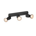 PURI 2.0 Basic, aplique de parede e teto, longo, redondo, 3 x máx. 6 W GU10, preto