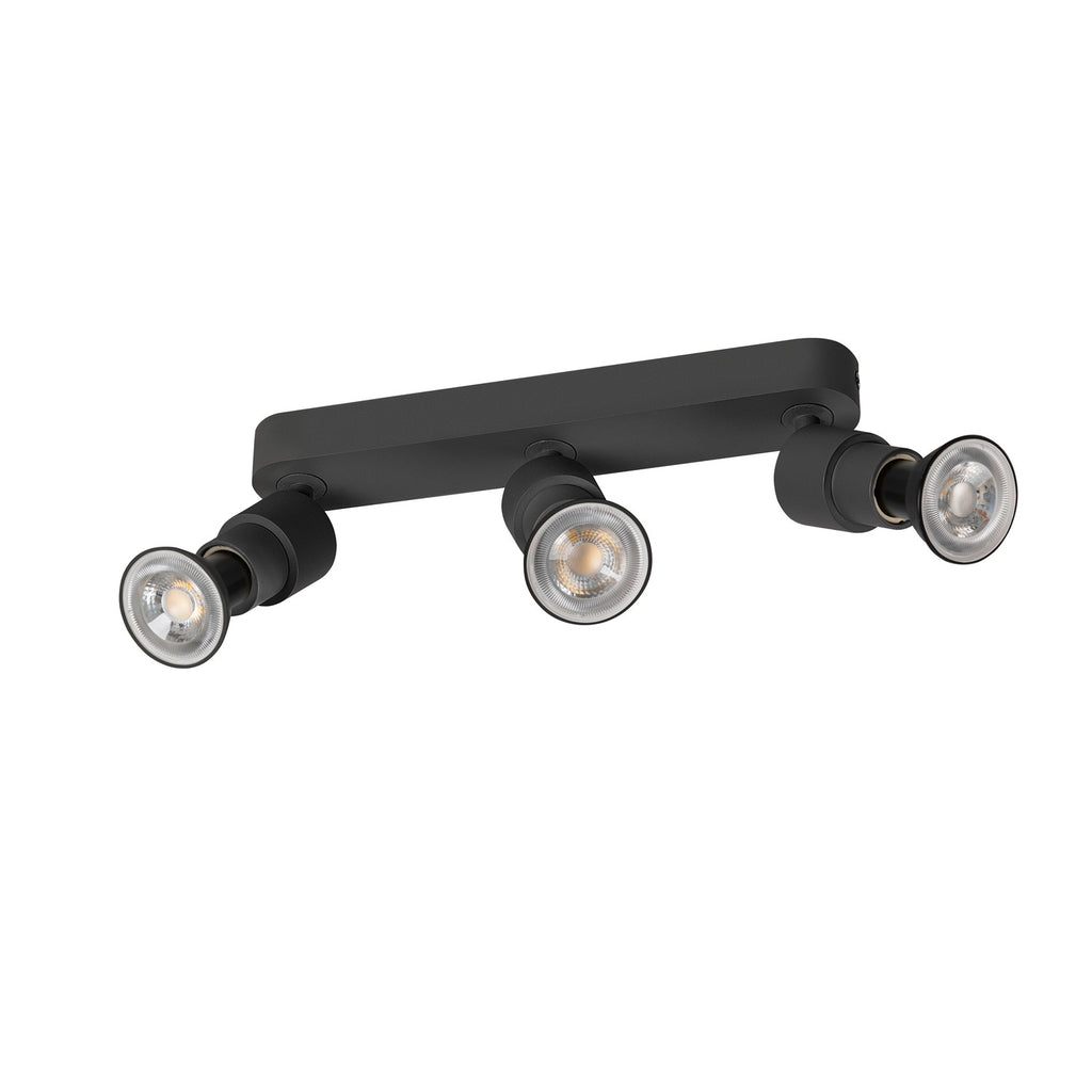 PURI 2.0 Basic, aplique de parede e teto, longo, redondo, 3 x máx. 6 W GU10, preto