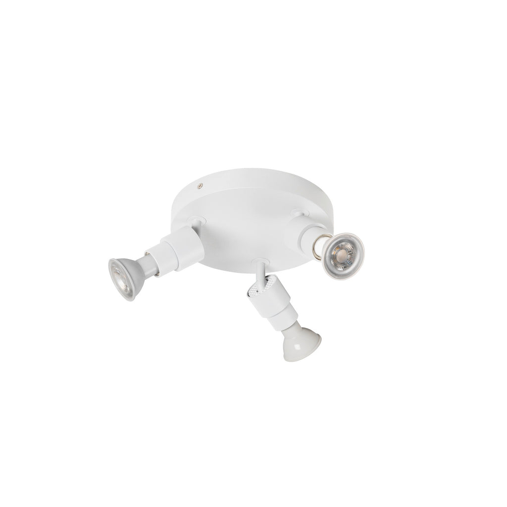 PURI 2.0 Basic, aplique de parede e teto, redondo, 3 x max. 6 W GU10, branco