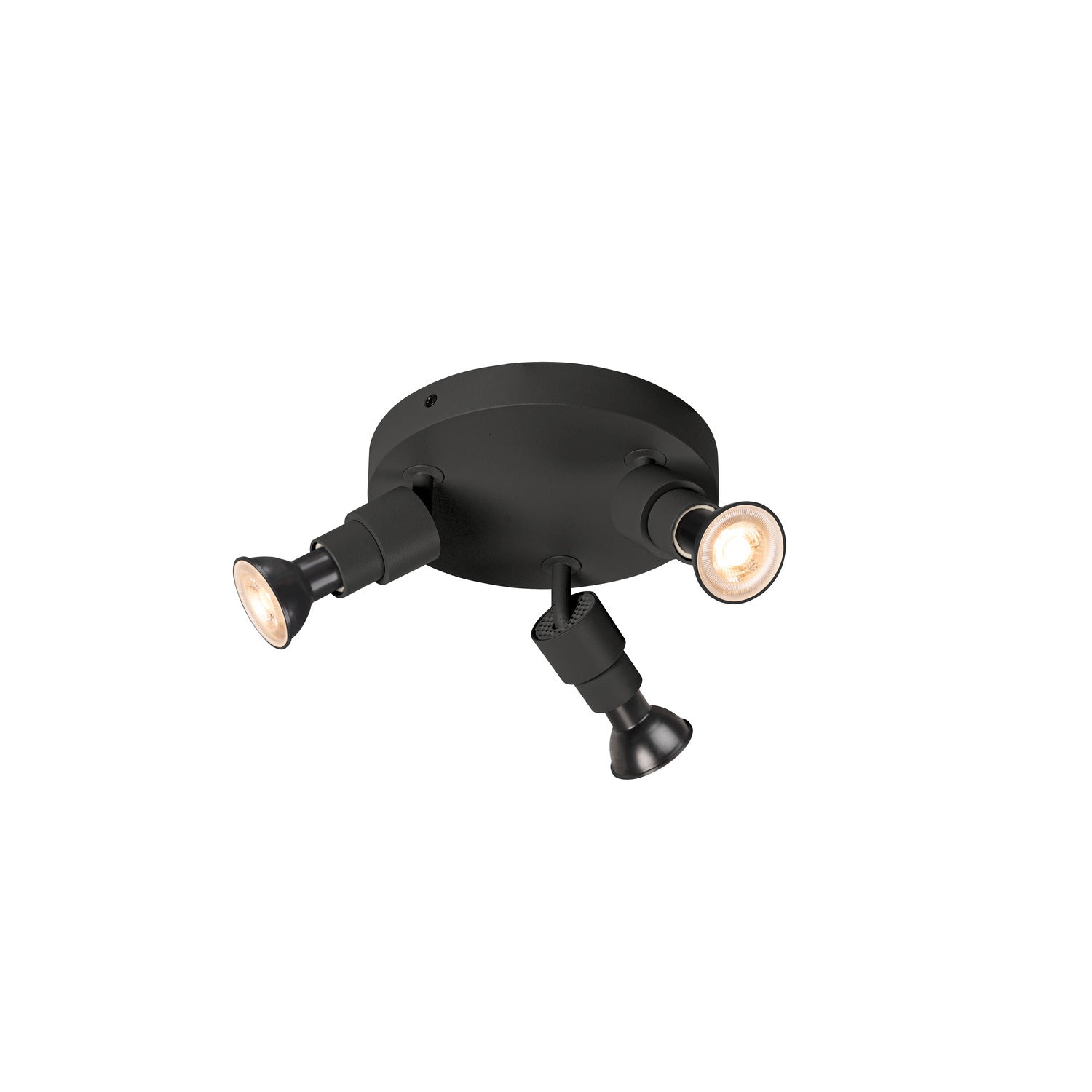 PURI 2.0 Basic, aplique de parede e teto, redondo, 3 x max. 6 W GU10, preto