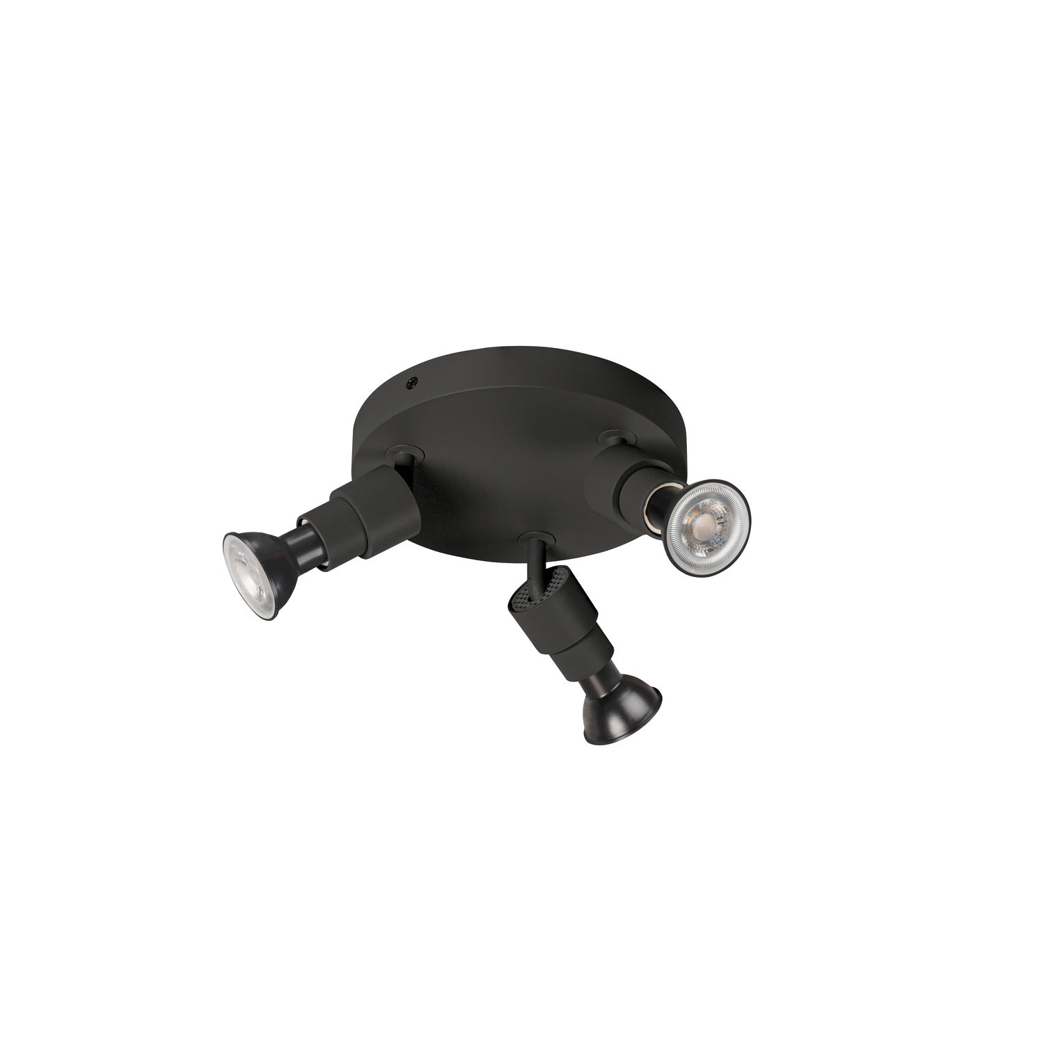 PURI 2.0 Basic, aplique de parede e teto, redondo, 3 x max. 6 W GU10, preto