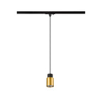 PURI 2.0 Tube, 1~ candeeiro suspenso, GU10, comprimento do pendente 200 cm, 1x máx. 6 W, preto / dourado