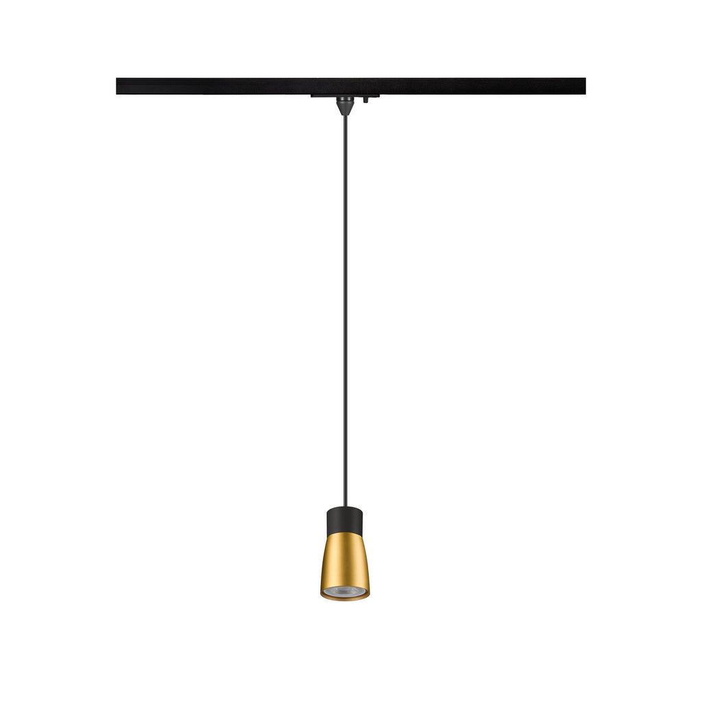 PURI 2.0 Dome, 1~ candeeiro suspenso, GU10, comprimento do pendente 200 cm, 1x máx. 6 W, preto / dourado