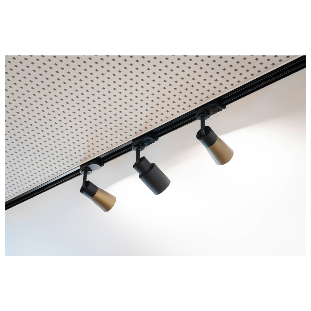 PURI 2.0 Cone, 3~ Spot, GU10, 1x máx. 6 W, preto / dourado