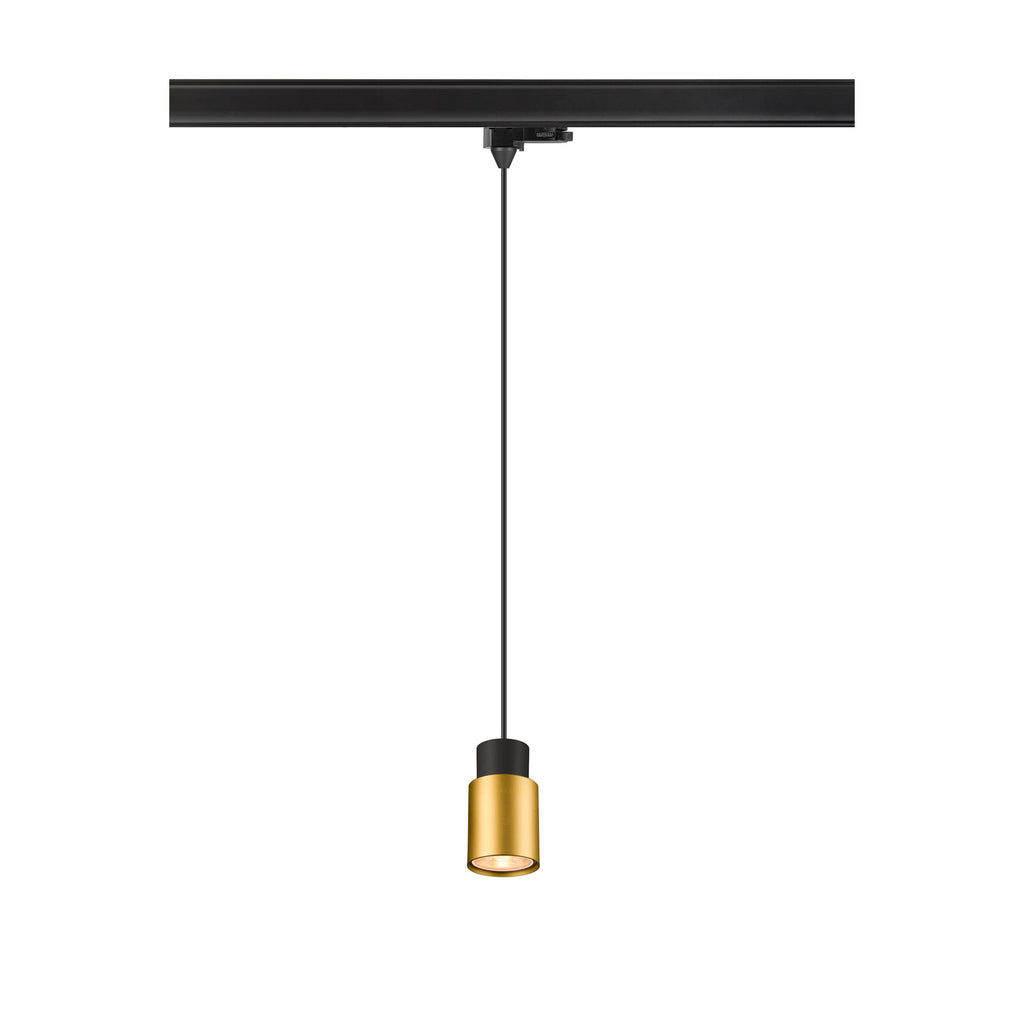 PURI 2.0 Tube, luminária pendente 3~, GU10, comprimento da luminária 200 cm, 1x máx. 6 W, preto / dourado
