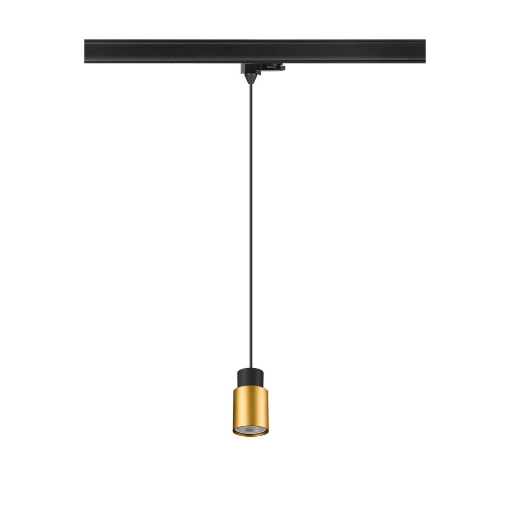 PURI 2.0 Tube, luminária pendente 3~, GU10, comprimento da luminária 200 cm, 1x máx. 6 W, preto / dourado