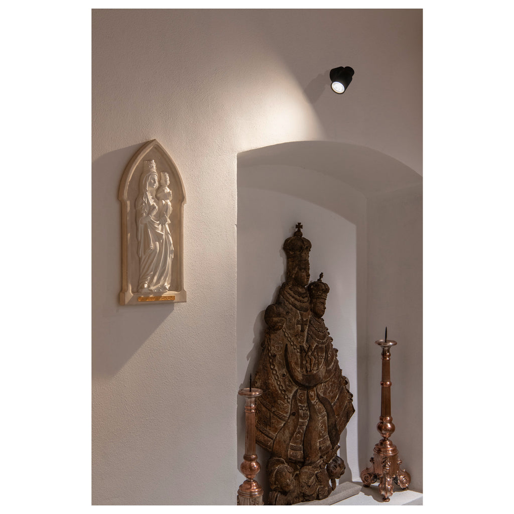 PURI 2.0 Tubo, aplique de parede e teto, 1x máx. 6 W GU10, preto