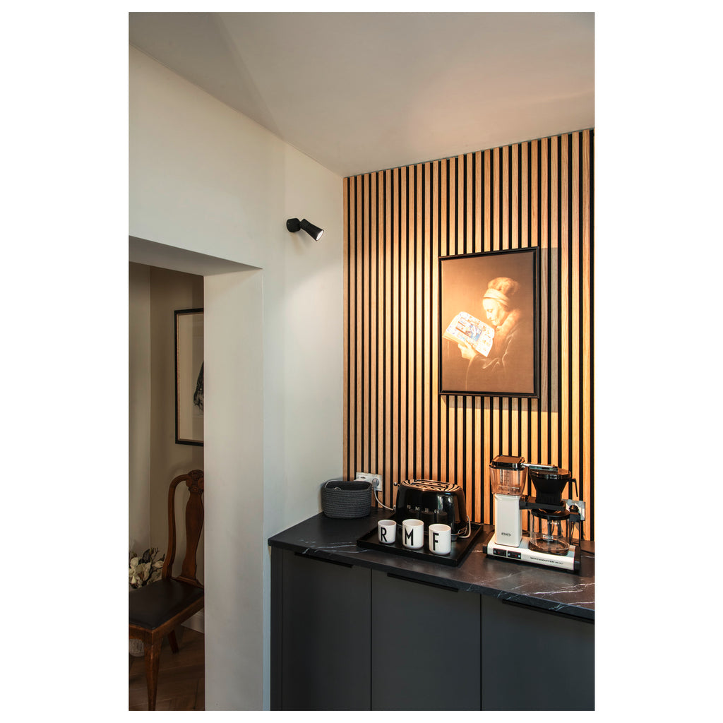 PURI 2.0 Cone, aplique de parede e teto, 1x máx. 6 W GU10, preto