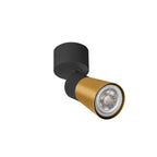 PURI 2.0 Cone, aplique de parede e teto, 1x máx. 6 W GU10, preto / dourado