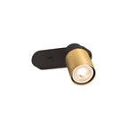PURI 2.0 Tubo, aplique de parede e teto, interruptor, retangular, 1x máx. 6 W GU10, preto / dourado