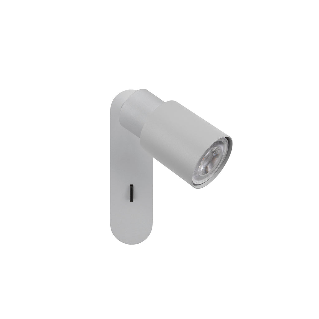 PURI 2.0 Tubo, aplique de parede e teto, interruptor, retangular, 1x máx. 6 W GU10, cinzento