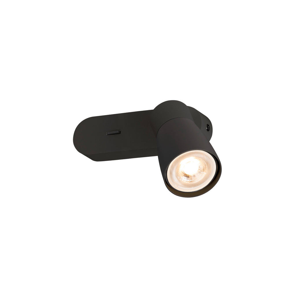 PURI 2.0 Dome, aplique de parede e teto, interruptor, retangular, 1x máx. 6 W GU10, preto