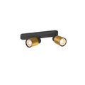 PURI 2.0 Tubo, aplique de parede e teto, assimétrico, 2 x máx. 6 W GU10, preto / dourado