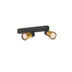 PURI 2.0 Cone, aplique de parede e teto, assimétrico, 2 x máx. 6 W GU10, preto / dourado