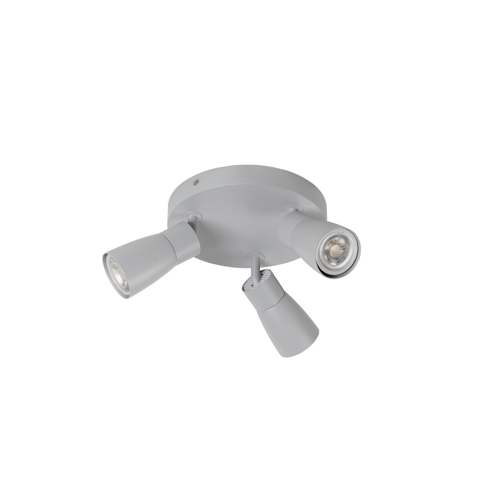 PURI 2.0 Dome, aplique de parede e teto, redondo, 3 x máx. 6 W GU10, cinza