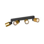 PURI 2.0 Tubo, aplique de parede e teto, longo, 4 x máx. 6 W GU10, preto / dourado