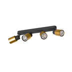 PURI 2.0 Tubo, aplique de parede e teto, longo, 4 x máx. 6 W GU10, preto / dourado