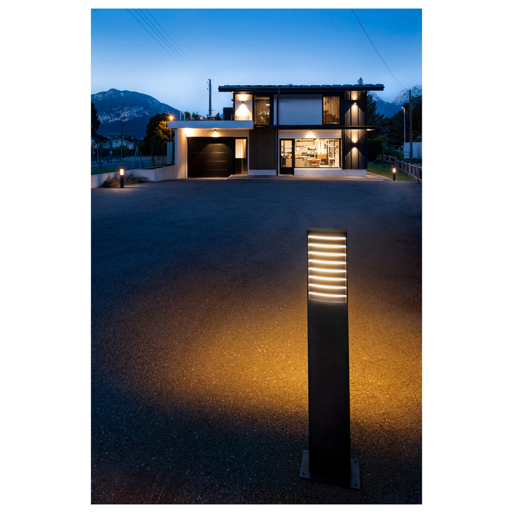 RASTERLYS POLE 70, Candeeiro de pé, 2700/3000 K, IP65, retangular, antracite