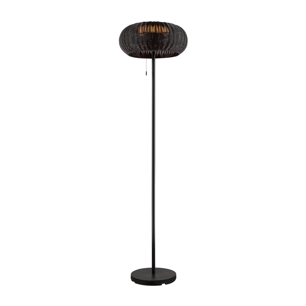 ADEGAN, candeeiro de pé exterior, solar, 2200 K, IP65, preto