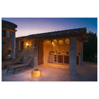 ADEGAN, candeeiro de pé exterior, plano, solar, 2200 K, IP65, castanho