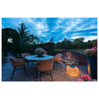 ADEGAN, candeeiro de pé exterior, plano, solar, 2200 K, IP65, castanho
