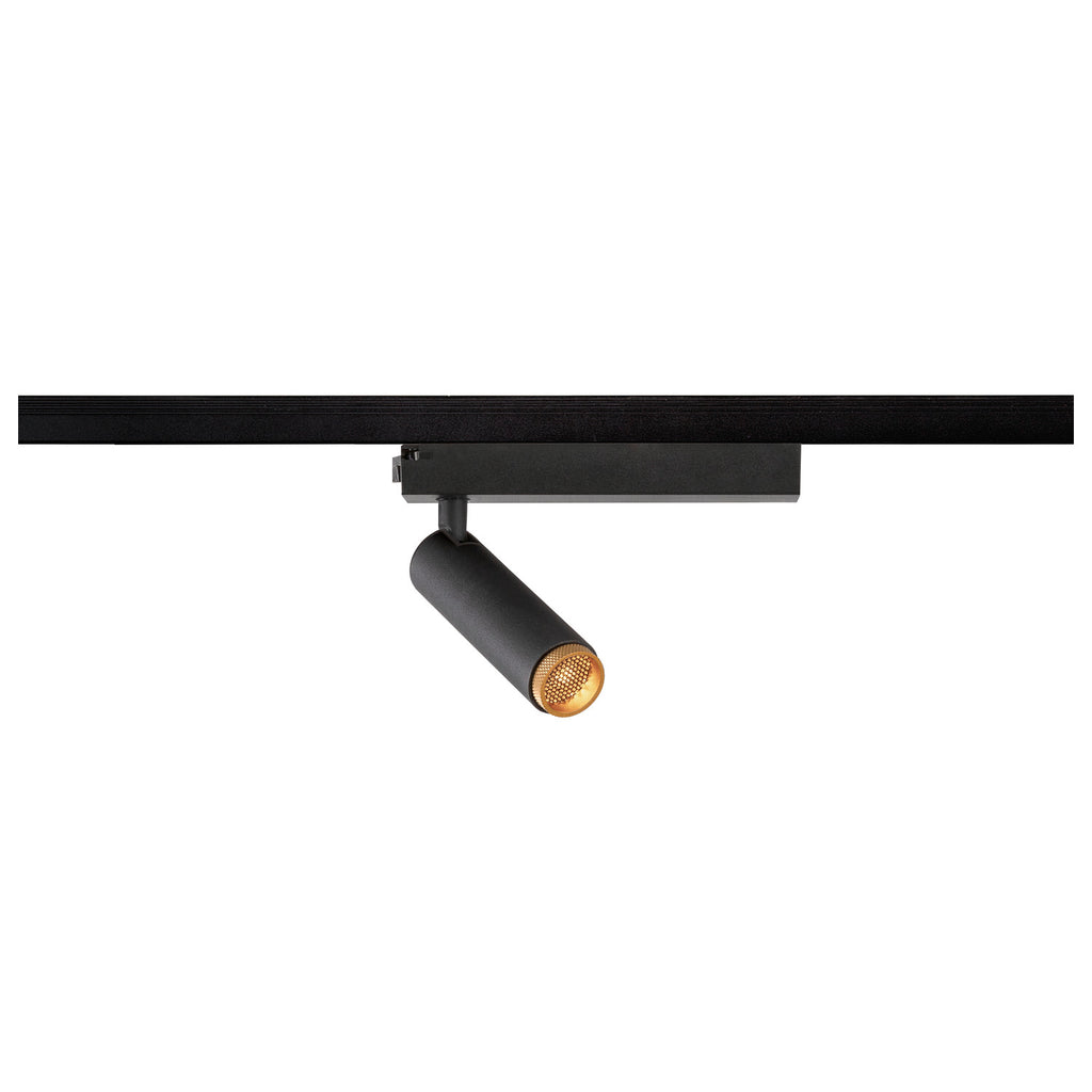 GRIP! S, 1~ spot, cilíndrico, 2700 K, 11 W, PHASE, 29°, preto / dourado