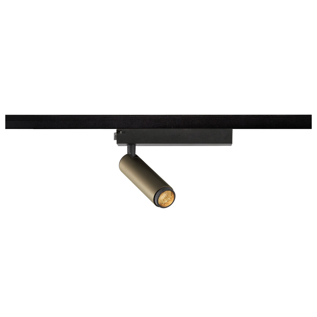 GRIP! S, 1~ spot, cilíndrico, 3000 K, 11 W, PHASE, 29°, bronze / preto