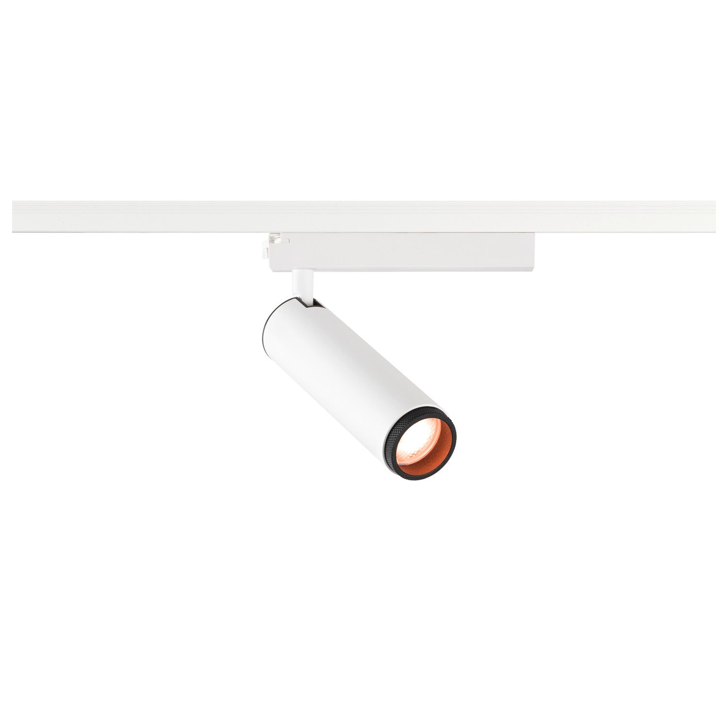 GRIP! M, 1~ Spot, cilíndrico, 2000-3000 K, 15 W, Dim-to-Warm, PHASE, 42°, branco / preto