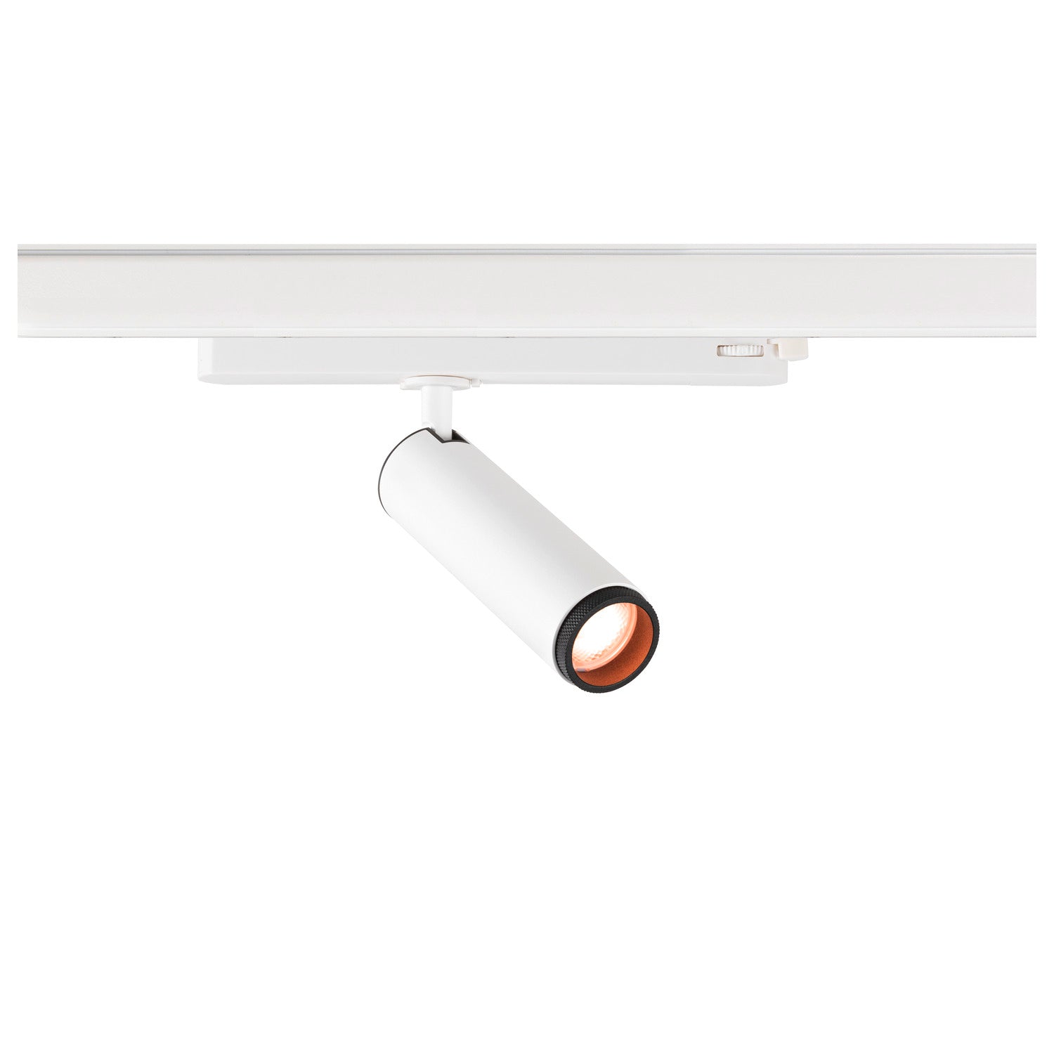 GRIP! M, 3~ Spot, cilíndrico, 2000-3000 K, 15 W, Dim-to-Warm, PHASE, 42°, branco / preto