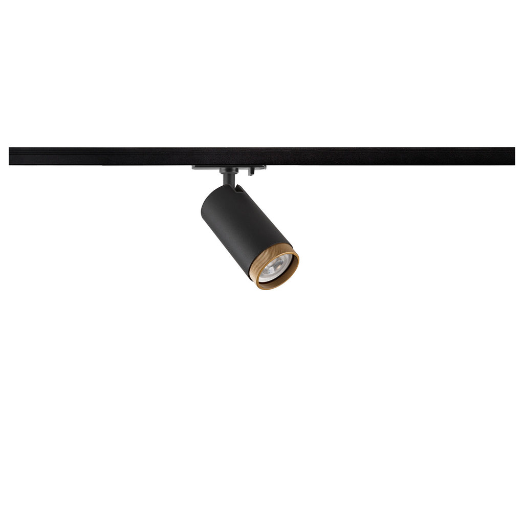 GRIP! L, 1~ Spot, cilíndrico, GU10, 1x máx. 6 W, preto / dourado
