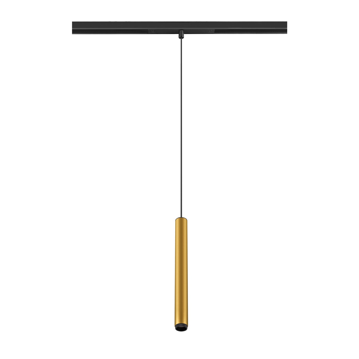 GRIP! S, luminária pendente 48V, comprimento do pendente 200 cm, 3000 K, 29°, DALI, dourado / preto