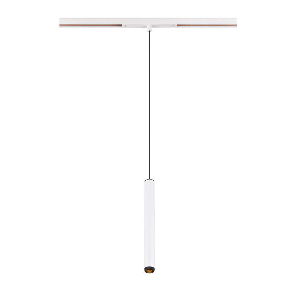 GRIP! S, luminária pendente 48V, comprimento do pendente 200 cm, 2000-3000 K, 29°, DALI, Dim-to-Warm, branco / preto