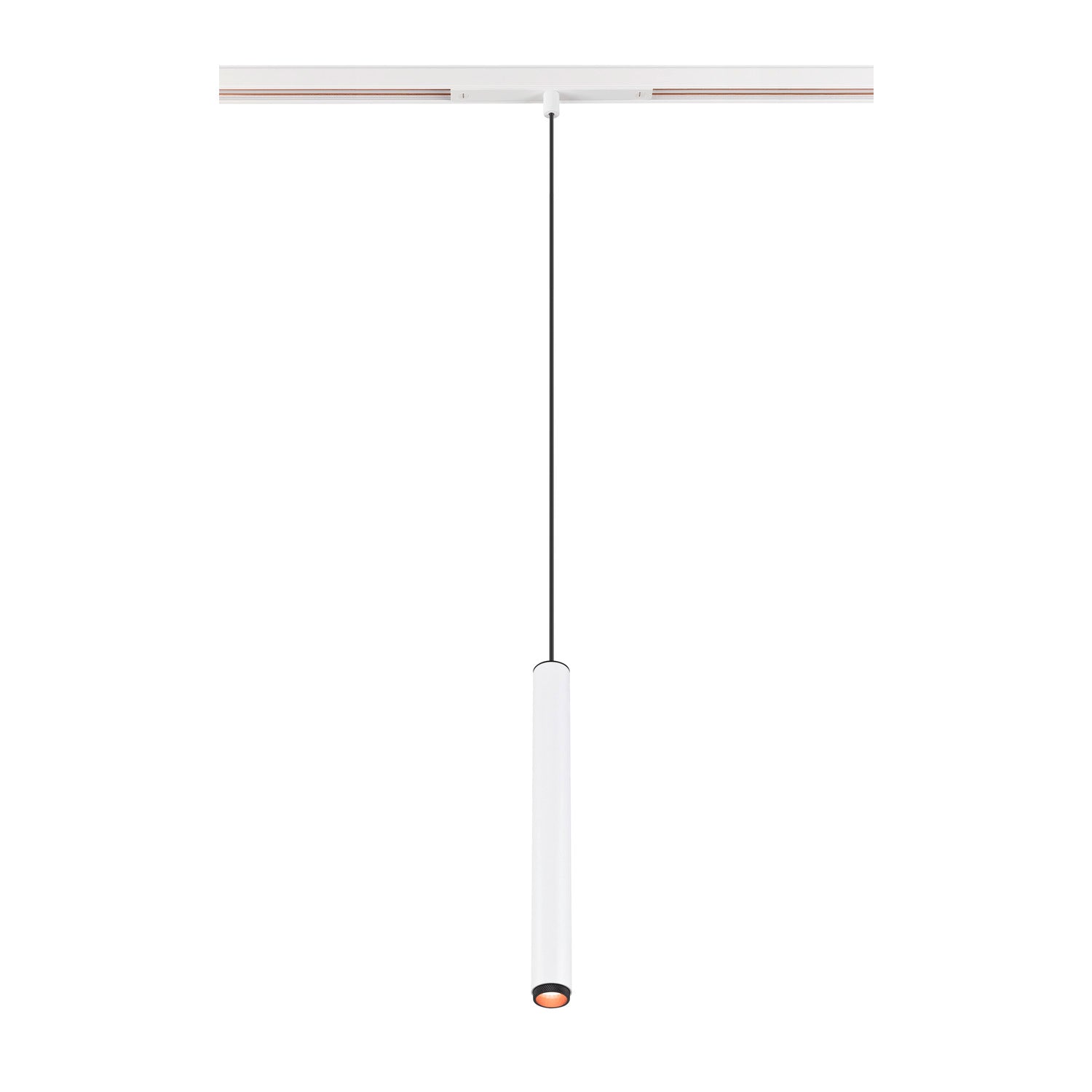 GRIP! S, luminária pendente 48V, comprimento do pendente 200 cm, 2000-3000 K, 29°, DALI, Dim-to-Warm, branco / preto