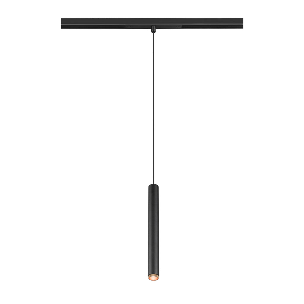 GRIP! S, luminária pendente 48V, comprimento do pendente 200 cm, 2000-3000 K, 29°, DALI, Dim-to-Warm, preto / dourado