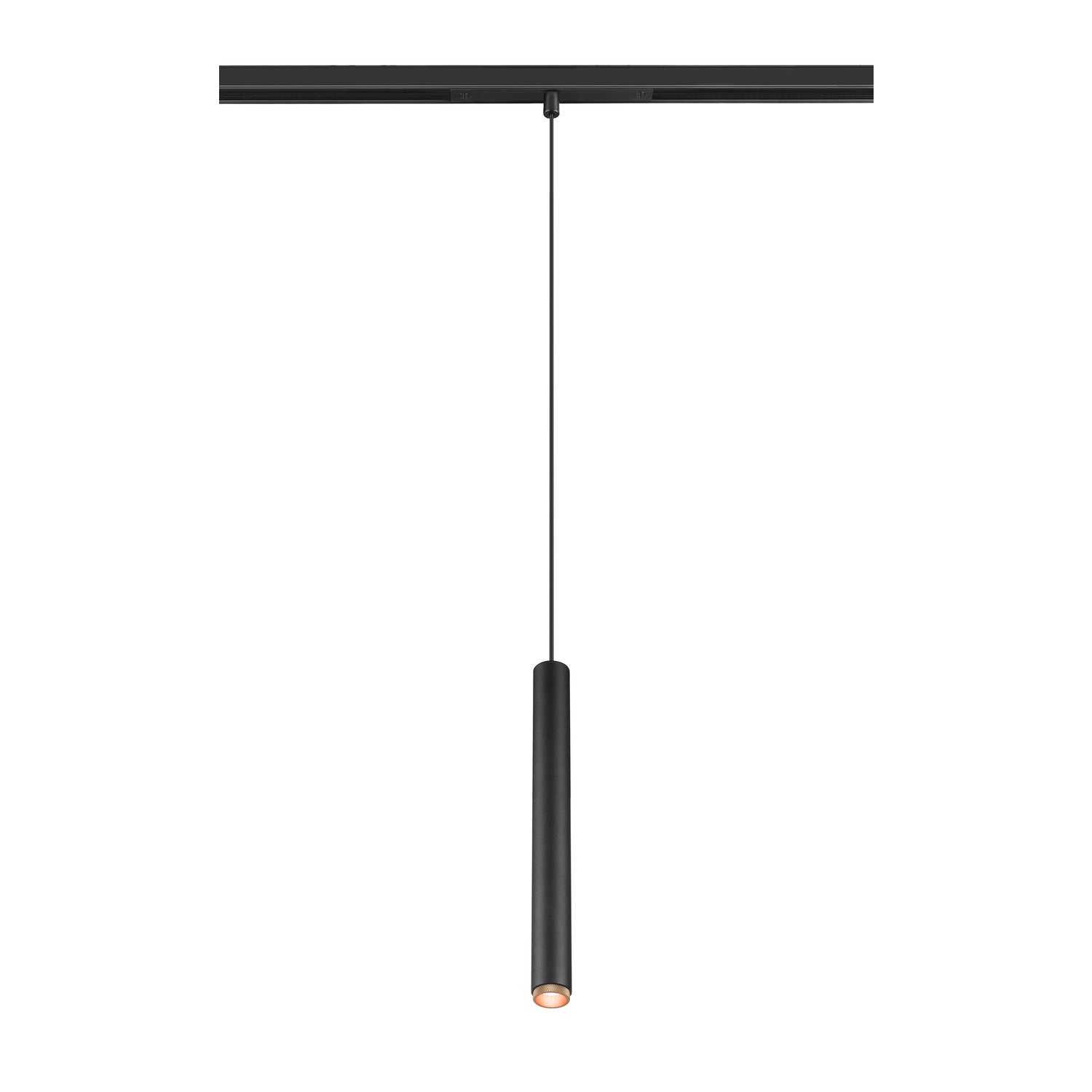 GRIP! S, luminária pendente 48V, comprimento do pendente 200 cm, 2000-3000 K, 29°, DALI, Dim-to-Warm, preto / dourado