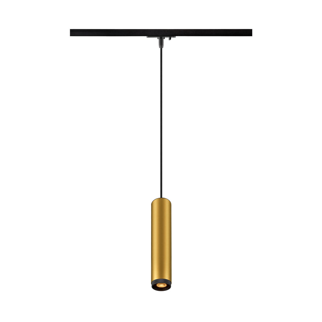 GRIP! L, 1~ luminária pendente, GU10, comprimento pendente 200 cm, 1x máx. 6 W, dourado / preto