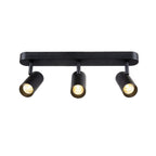 NOBLO®, luminária de parede e de teto, de montagem saliente, tripla, redonda, 2000-3000 K, 22 W, regulação da intensidade da luz, PHASE, 36°, preto